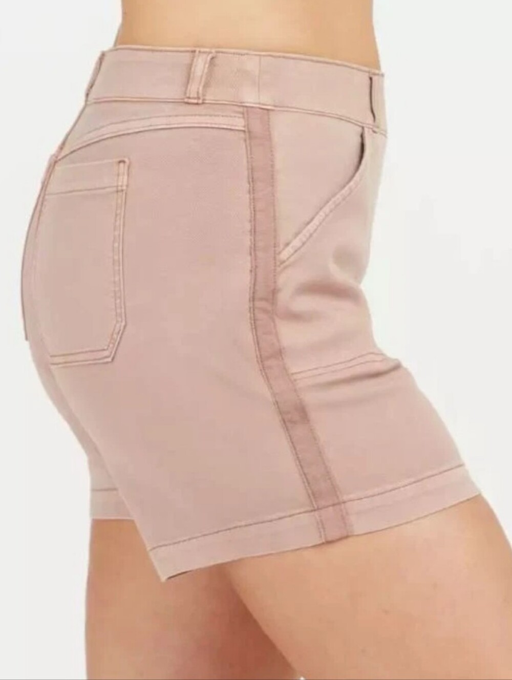SPANX Mauve Pink 6" Twill Stretch Pull On Shorts Small